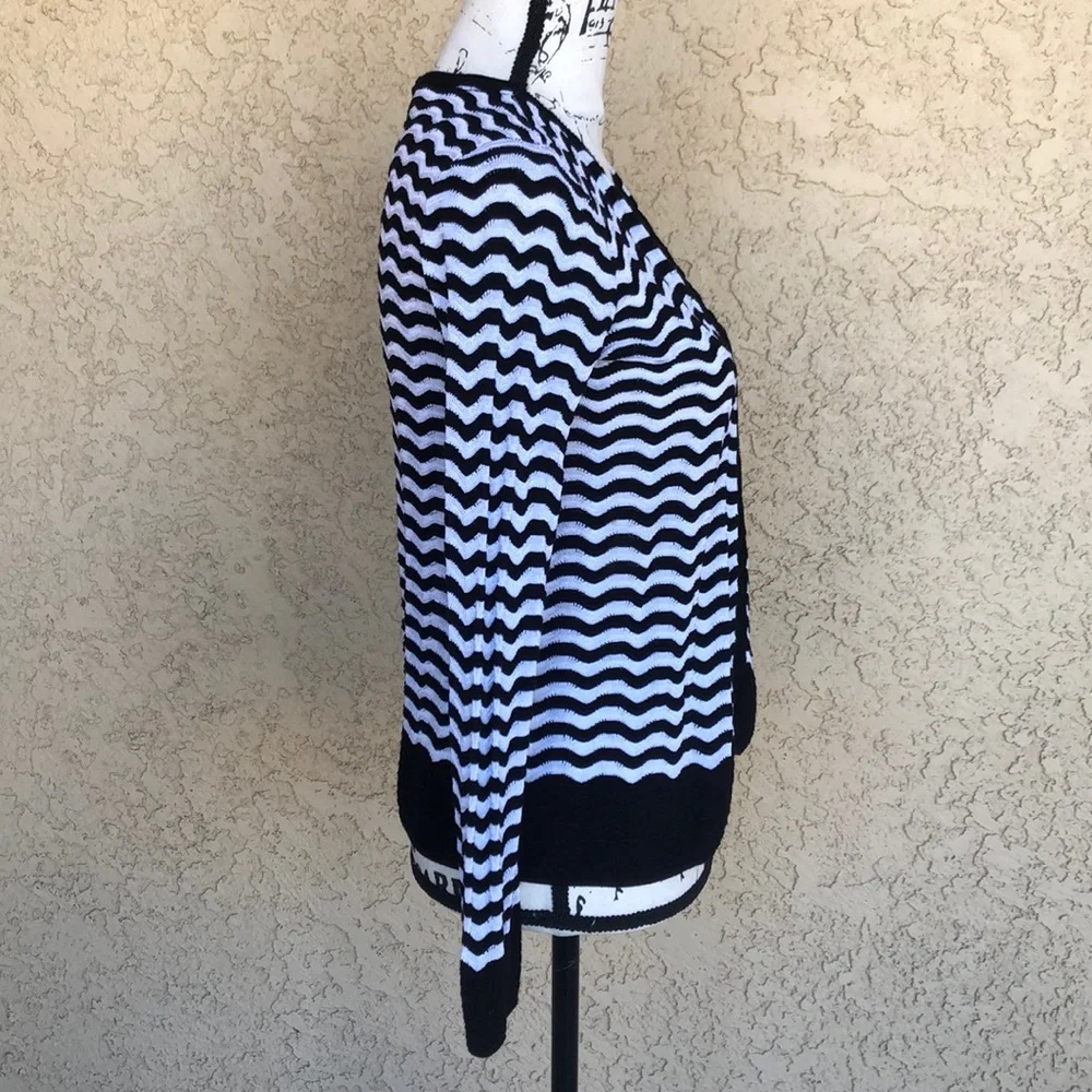 Loft Black & White Open Cardigan size Small - Picture 5 of 8